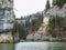 Stone formations near saut du doubs waterfall in the region of d