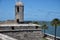 Stone fort overlooking ocean bay