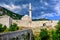 Stone fortress with a mosque in Travnik, Bosnia