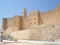 Stone fortress ribat with a tower in the city of Monastir