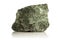 Stone, a fragment of jadeite on a white background