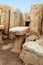 The stone furniture in the chamber of megalithic temple of Haga