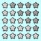 Stone game rating stars icons