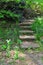 Stone Garden Steps leading to a woodland garden