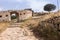 Stone gate and road, Palamidi medieval fortress Nafplio, Greece