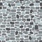 Stone ground seamless pattern. Mosaic pebble flooring, stones pavement texture. Street or wall element, grey leather