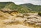 Stone growths on top of the mountain.Caucasian mountains