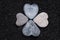 Stone Hearts Four Leave Clover