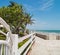 Stone hill walkway to the Hua Hin beach, Thailand