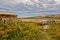 Stone house in between reed. HDR picture