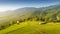 stone houses high in the mountains is a refuge for tourists and hikers. The concept of travel and real estate in wilderness