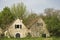 Stone houses next to vineyards in Burgenland - Austria