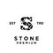 Stone initial S logo icon design illustration