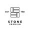 Stone initial S logo icon design illustration