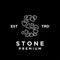 Stone initial S logo icon design illustration