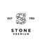 Stone initial S logo icon design illustration