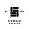 Stone initial S logo icon design illustration