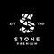 Stone initial S logo icon design illustration