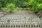 Stone Jizo Bodhisattva statues in the Hase-dera temple in Kamakura, Japan