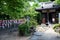 Stone Jizo statues, patrons of unborn children, at Zozo-ji Temple in Japan