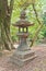 Stone lantern in Fushimi Inari Shinto Shrine of Kyoto, Japan