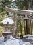 Stone lantern in Toshogu shrine in Nikko, Japan