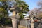 Stone lantern of Ueno Toshogu Shrine at Ueno park