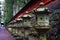 Stone lanterns at Toshogu Shrine, Nikko, Japan