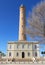 Stone lighthouse in Chipiona in Andalusia, Spain