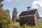 Stone lighthouse on Monhegan Island Main Unites States