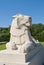 Stone lion statue