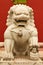 Stone lioness guarding the entrance to the inner palace of the Forbidden City. Beijing.