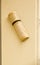 Stone-made mezuzah on the old House Door.Israel