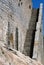 Stone made steps on the fortress in Calvi at island Corsica in France