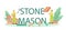 Stone mason typographic header. Professional builder constructing