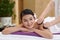 Stone Massage in Beauty Salon