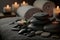 stone massage relaxed aroma spa aromatherapy burning candles Generative AI