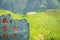 Stone memorial above Seven Stars Accompany the Moon Rice Terraces