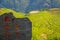 Stone memorial above Seven Stars Accompany the Moon Rice Terraces