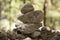 Stone men in Samaria Gorge on Crete island