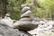 Stone men in Samaria Gorge on Crete island