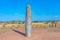 Stone menhirs at Cromeleque de Xerez in Portugal