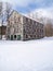 Stone Mill Building in winter