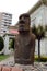 Stone moai statue from Easter island in Vina del Mar