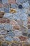 Stone mosaic wall, natural material texture