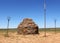 Stone mound in steppe of Inner Mongolia