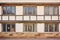 stone mullioned windows on a tudor mansion