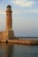 Stone old lighthouse Rethymno Crete