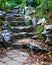 A stone path in Preston Park rockery garden.