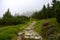 Stone path in Tatra mountains